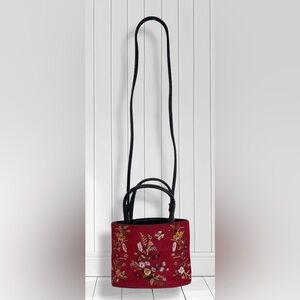 Bueno Floral Suede Crossbody Bag